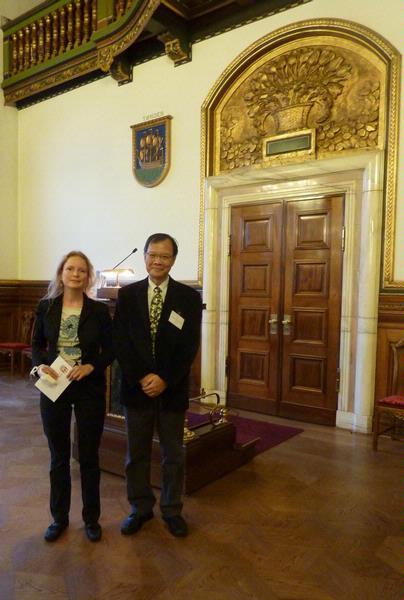 Welcome reception – Professor Chong with Copenhagen’s Mayor for Health, Nina Thomsen. 