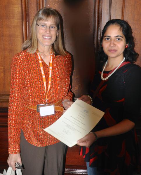 Dr Leslie Quint with Ms Lekha Potti whose poster submission was highly commended.